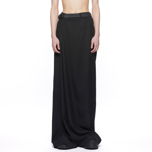 JULIUS 917PAM4 Black / Over Wrapping Trousers